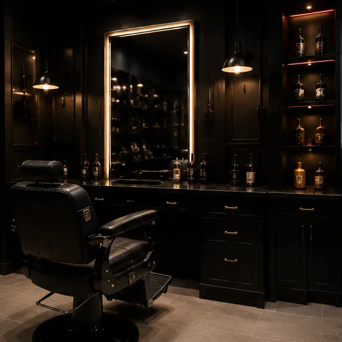 Intérieur du barbershop Twins Style à Agdal, Rabat